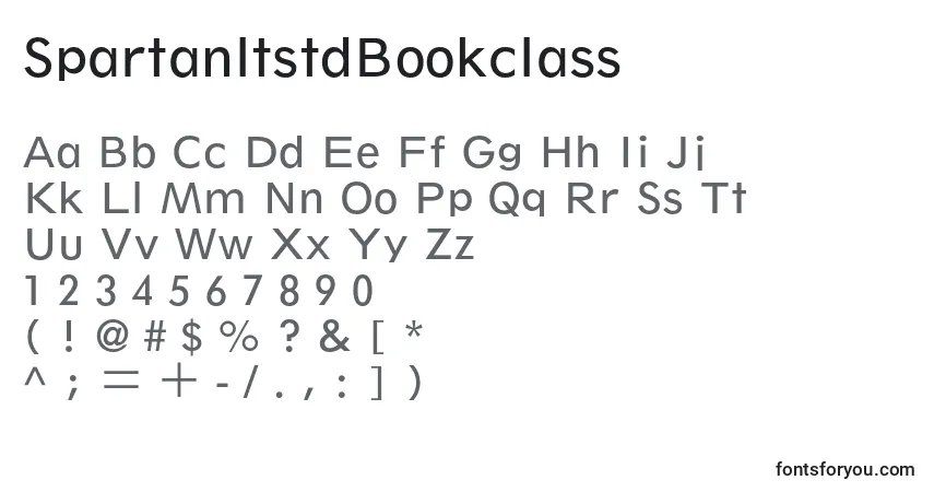 Czcionka SpartanltstdBookclass – alfabet, cyfry, specjalne znaki
