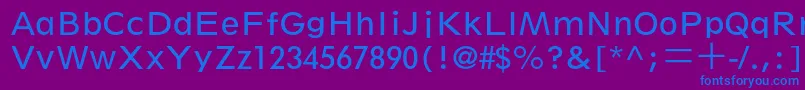 Шрифт SpartanltstdBookclass – синие шрифты на фиолетовом фоне