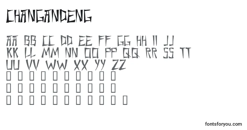Шрифт ChangAndEng – алфавит, цифры, специальные символы