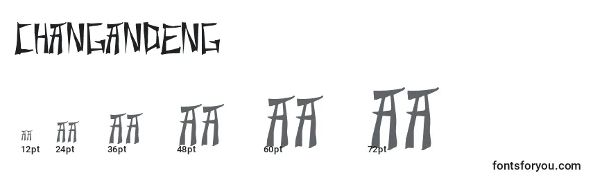 Größen der Schriftart ChangAndEng