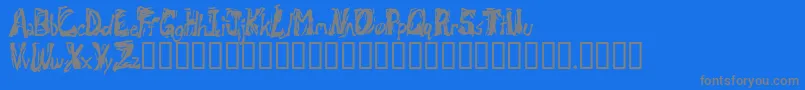 Retsuc Font – Gray Fonts on Blue Background