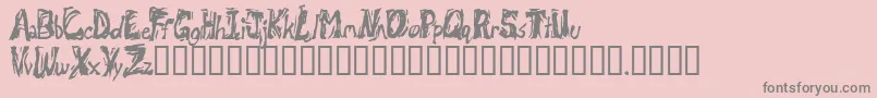 Retsuc Font – Gray Fonts on Pink Background