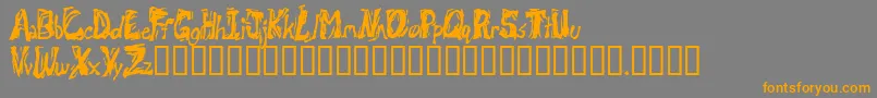 Retsuc Font – Orange Fonts on Gray Background
