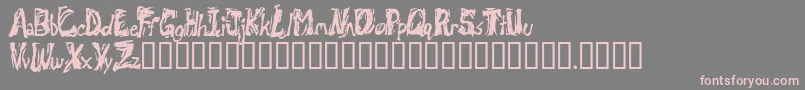 Retsuc Font – Pink Fonts on Gray Background