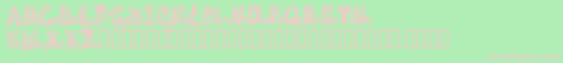 Retsuc Font – Pink Fonts on Green Background