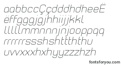 TypoStyleThinItalicDemo font – nyanja Fonts