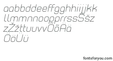 TypoStyleThinItalicDemo font – estonian Fonts