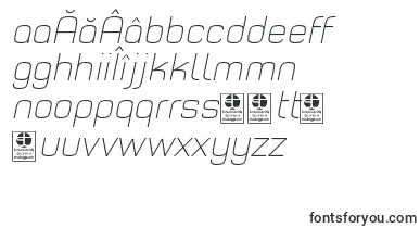 TypoStyleThinItalicDemo font – romanian Fonts