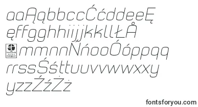 TypoStyleThinItalicDemo font – polish Fonts