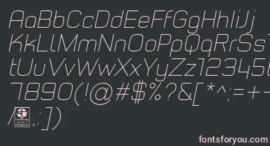 TypoStyleThinItalicDemo font – Pink Fonts On Black Background