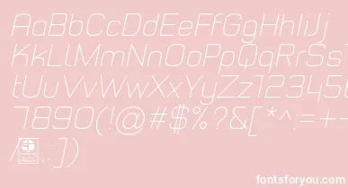 TypoStyleThinItalicDemo font – White Fonts On Pink Background