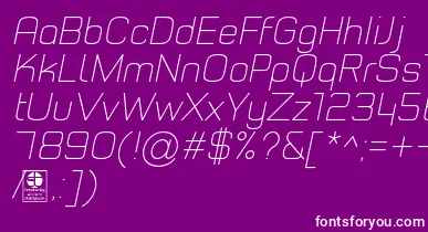 TypoStyleThinItalicDemo font – White Fonts On Purple Background