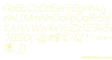 TypoStyleThinItalicDemo font – Yellow Fonts