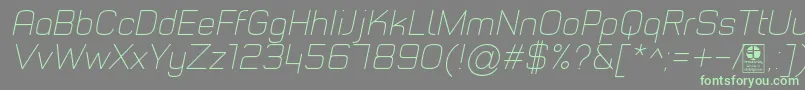 fuente TypoStyleThinItalicDemo – Fuentes Verdes Sobre Fondo Gris
