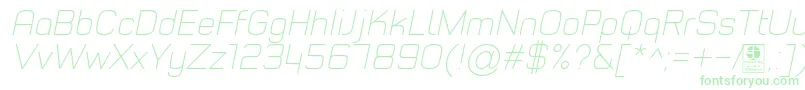 TypoStyleThinItalicDemo-Schriftart – Grüne Schriften auf weißem Hintergrund