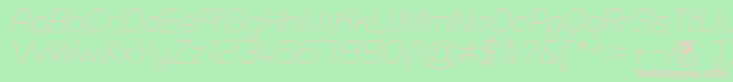 TypoStyleThinItalicDemo Font – Pink Fonts on Green Background