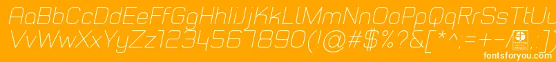 TypoStyleThinItalicDemo Font – White Fonts on Orange Background