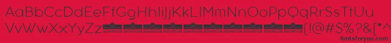 Czcionka AristotelicaTextExtralightTrial – czarne czcionki na czerwonym tle