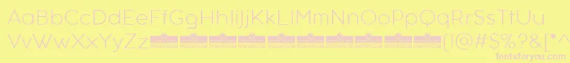 AristotelicaTextExtralightTrial Font – Pink Fonts on Yellow Background