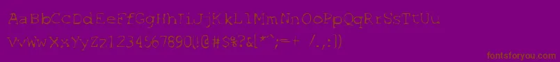 Шрифт SfEspionageLight – коричневые шрифты на фиолетовом фоне