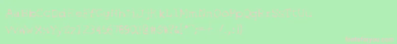 SfEspionageLight Font – Pink Fonts on Green Background