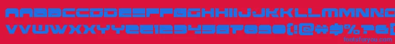 フォントEridanuscondlaser – 赤い背景に青い文字