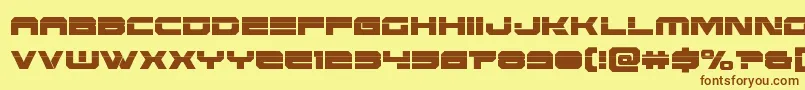Eridanuscondlaser-fontti – ruskeat fontit keltaisella taustalla