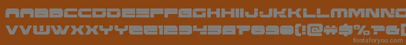 Eridanuscondlaser-fontti – harmaat kirjasimet ruskealla taustalla