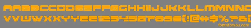 Eridanuscondlaser-Schriftart – Orangefarbene Schriften auf grauem Hintergrund