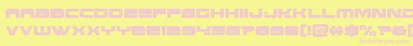 Eridanuscondlaser-Schriftart – Rosa Schriften auf gelbem Hintergrund