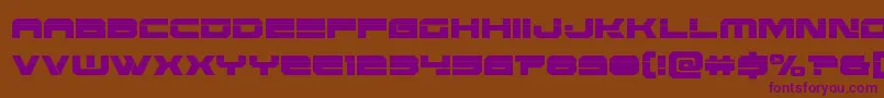 Eridanuscondlaser-Schriftart – Violette Schriften auf braunem Hintergrund