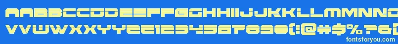 Eridanuscondlaser Font – Yellow Fonts on Blue Background