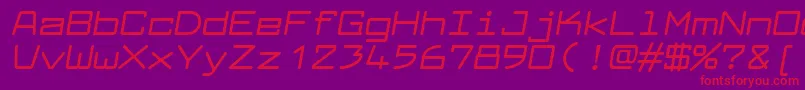 LarabiefontexBolditalic Font – Red Fonts on Purple Background