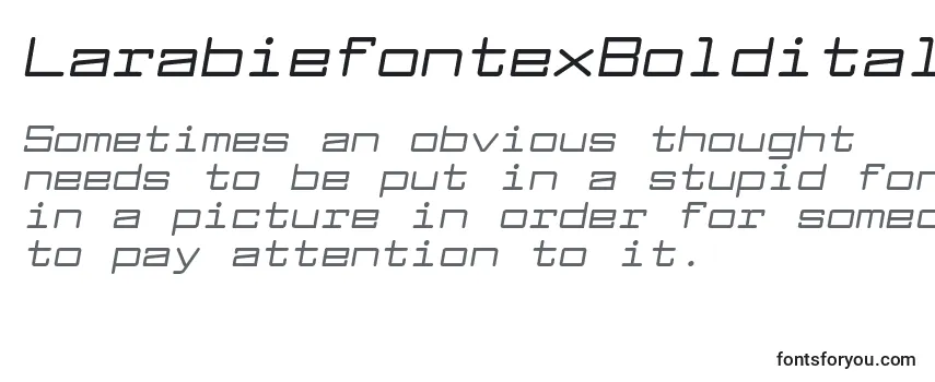 LarabiefontexBolditalic Font