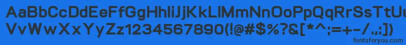 Шрифт VitroExtrabold – чёрные шрифты на синем фоне