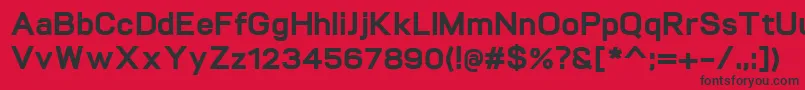 VitroExtrabold Font – Black Fonts on Red Background