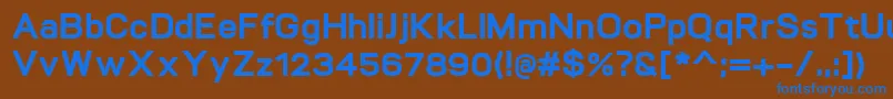 VitroExtrabold Font – Blue Fonts on Brown Background