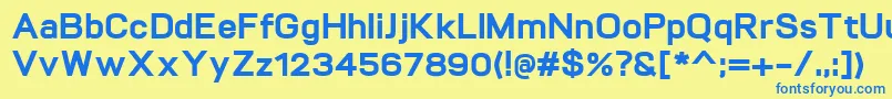 VitroExtrabold Font – Blue Fonts on Yellow Background