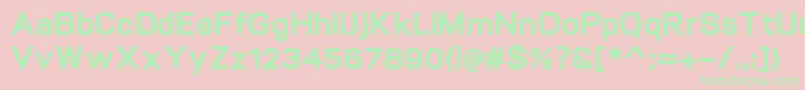 VitroExtrabold Font – Green Fonts on Pink Background