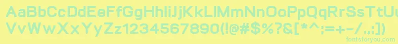 VitroExtrabold Font – Green Fonts on Yellow Background