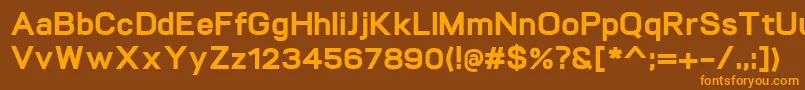 VitroExtrabold Font – Orange Fonts on Brown Background