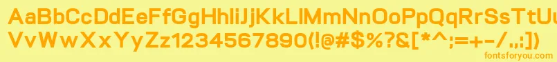 VitroExtrabold Font – Orange Fonts on Yellow Background