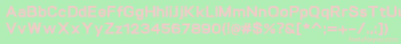 VitroExtrabold Font – Pink Fonts on Green Background