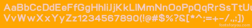 VitroExtrabold Font – Pink Fonts on Orange Background