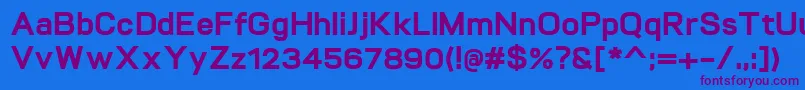VitroExtrabold Font – Purple Fonts on Blue Background