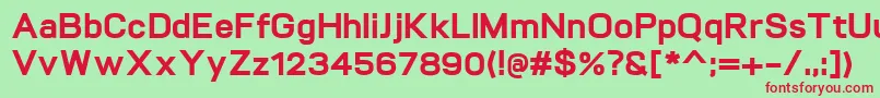 VitroExtrabold Font – Red Fonts on Green Background
