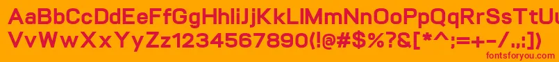 VitroExtrabold Font – Red Fonts on Orange Background