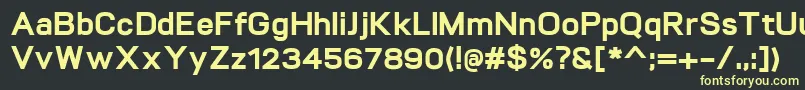 VitroExtrabold Font – Yellow Fonts on Black Background