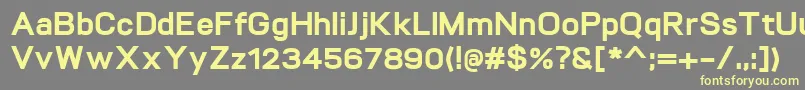 VitroExtrabold-Schriftart – Gelbe Schriften auf grauem Hintergrund