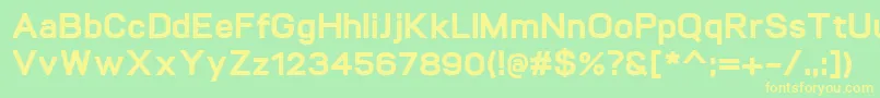 VitroExtrabold Font – Yellow Fonts on Green Background